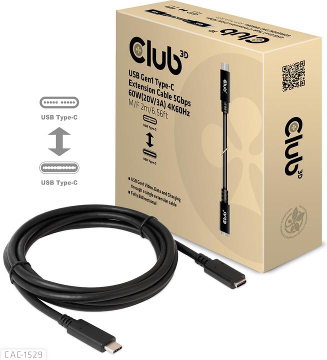 Productafbeelding Club 3D USB C — USB C (1 m, USB 3.0)