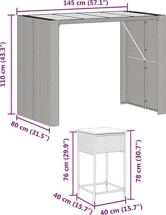 Produktbild VidaXL Laurente (80 cm)