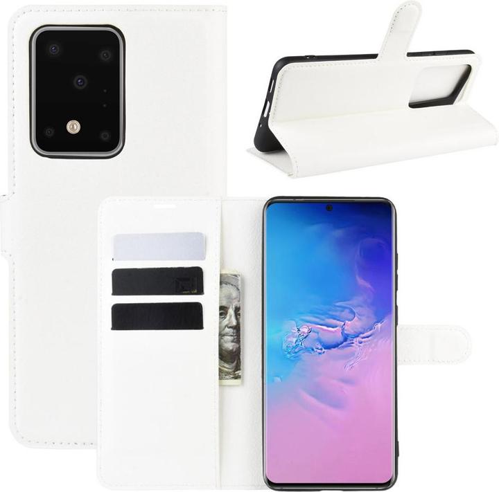 Actual product image Cover-Discount Galaxy S20 Ultra - leather case cover white (Samsung Galaxy S20 Ultra)