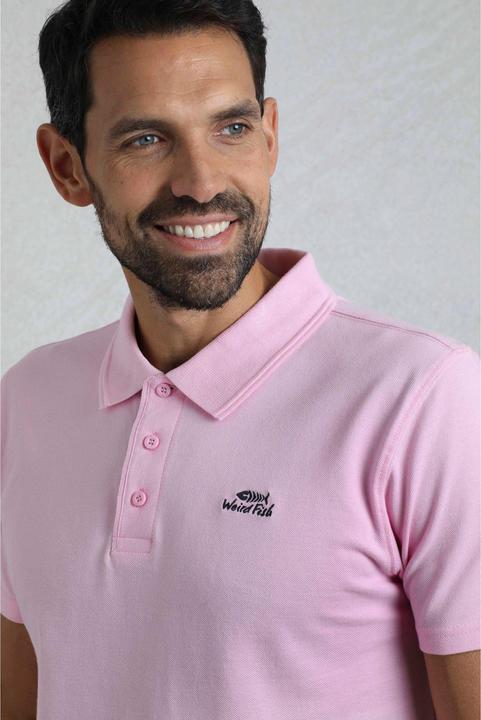 Actual product image Weird Fish Mens Miles Pique Organic Polo Shirt (M)