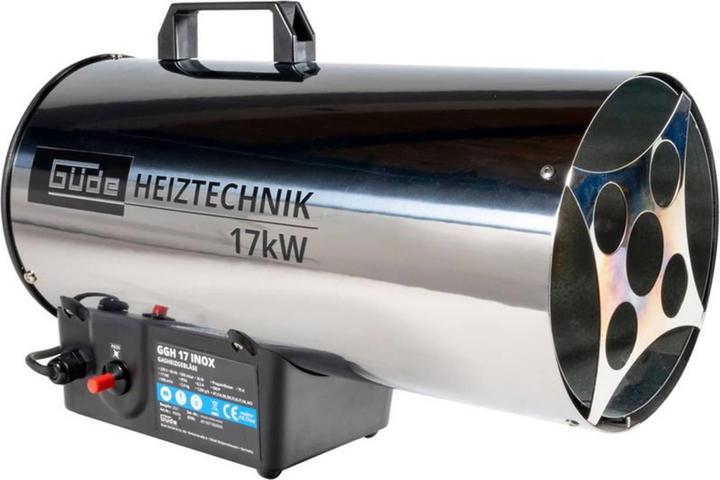 Produktbild Güde Gasheizgebläse GGH 17 INOX Heizkanone Bauheizer Schnellheizer - 85006 (4284.70 W)