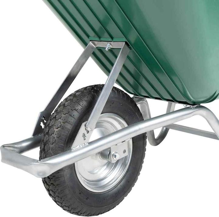 Immagine prodotto VidaXL Carriola verde 90 L 150 kg Acciaio zincato e plastica