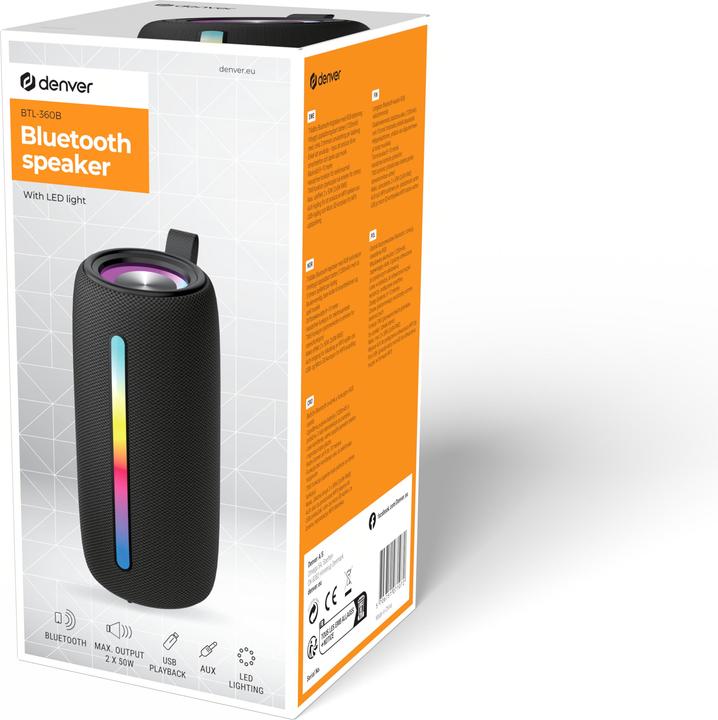 Actual product image Denver BTL-360B BT Loudspeaker black (3 h, Battery operated)
