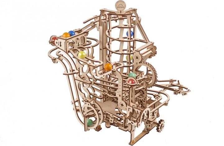 Ugears Murmelbahn mit Spiralaufzug