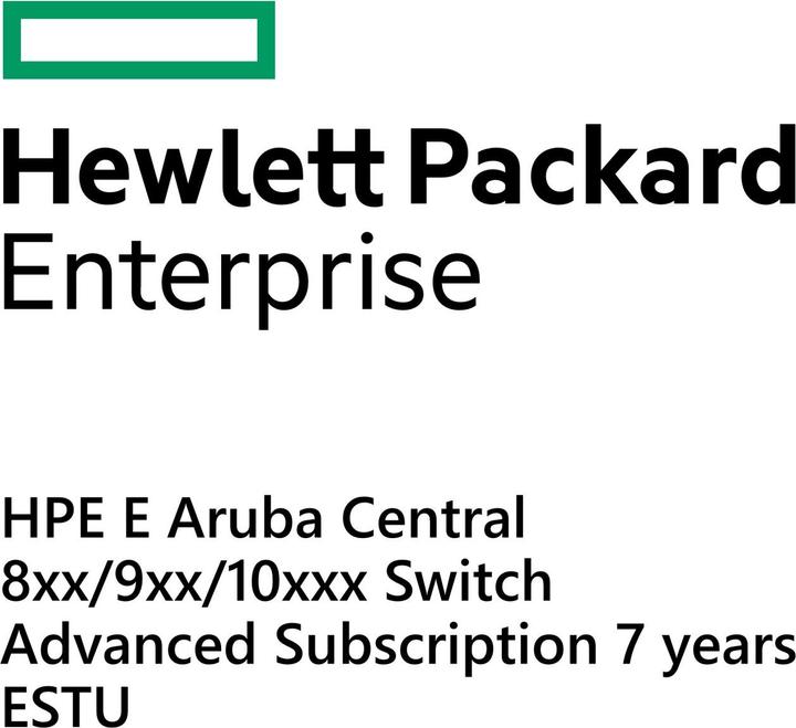 Image du produit HPE E Aruba Central, 8xx/9xx/10xxx Switch, Advanced Subscription, 7 years, E-STU