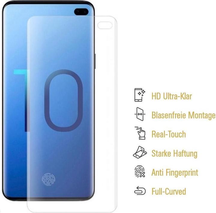 Produktbild Protectorking 2x Premium Displayschutzfolie 3D KLAR (2 Stück, Samsung Galaxy S10+)