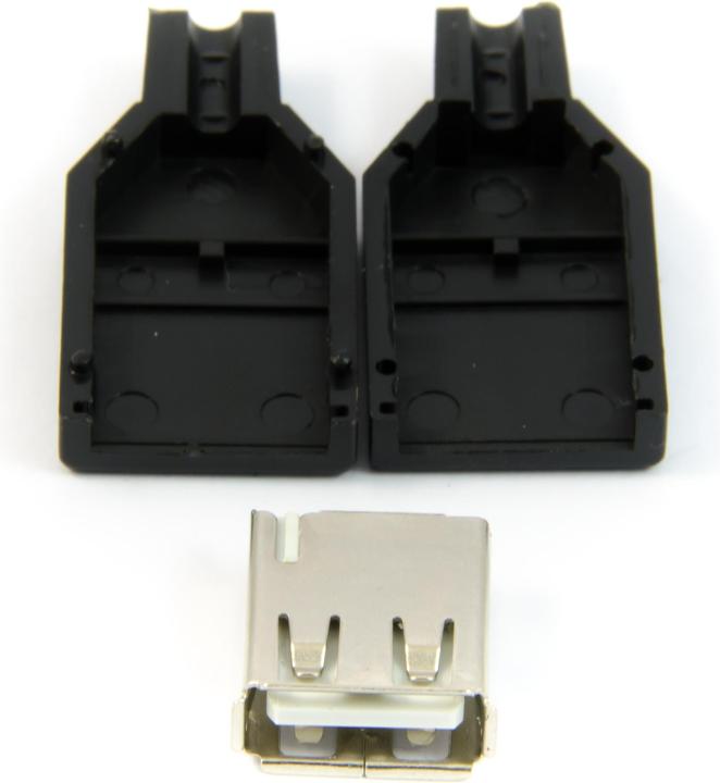 Actual product image Purecrea USB type A socket with solder contact (5.61 m, USB 2.0)