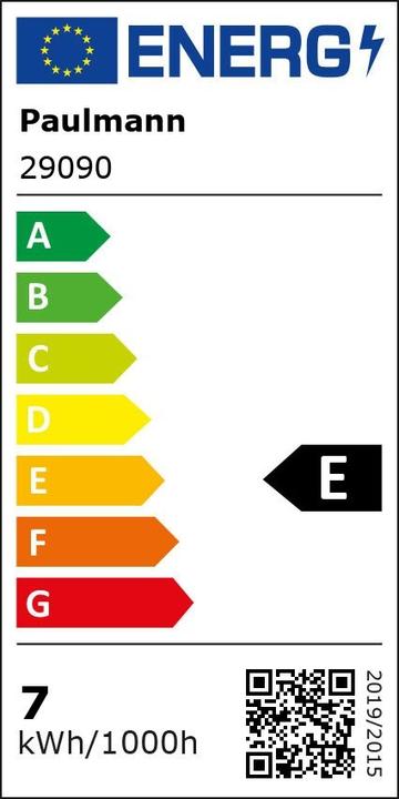 Energy Label Paulmann All-purpose lamp set of 5 (E27, 7 W, 806 lm, 1 x, E)