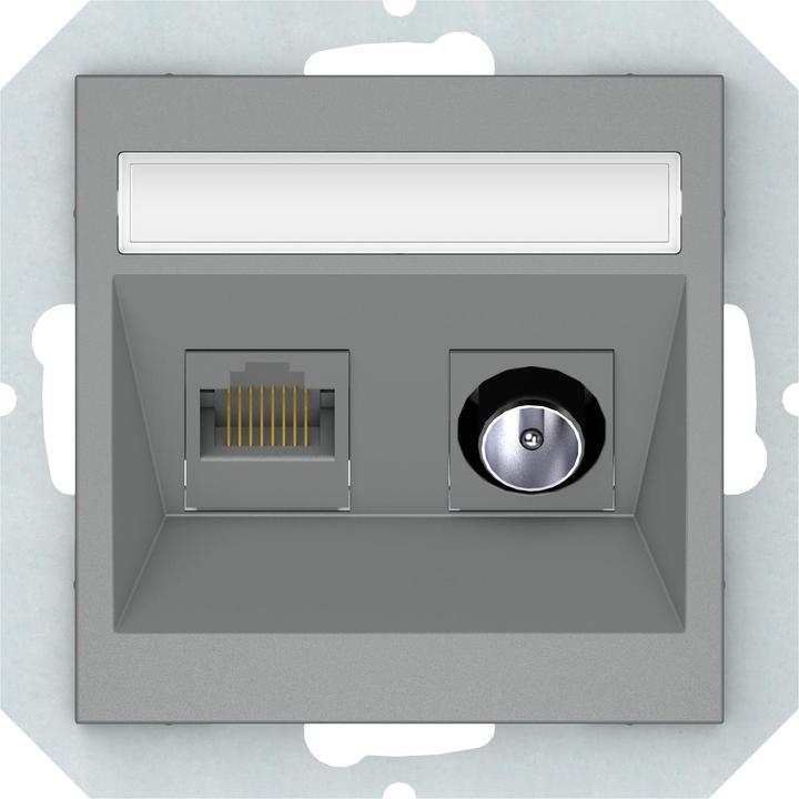 Actual product image Vila TV+COMP SOCKET GREY TVL/KLRJ45-16E2-02QR