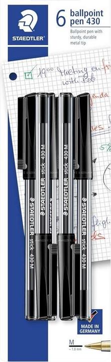 Produktbild Staedtler Kugelschreiber Stick 430 M 4erPack (Schwarz, 4 x)