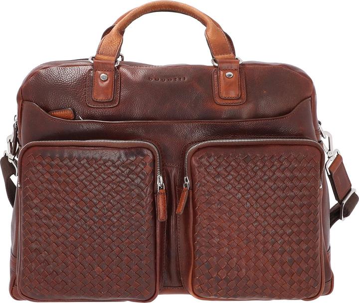 Bugatti Woven Aktentasche Leder 48 cm