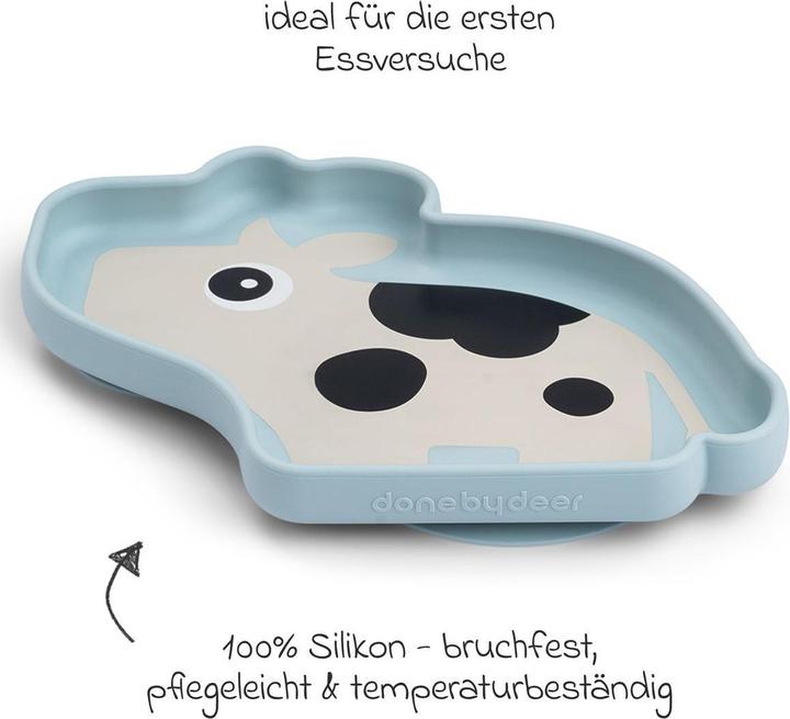 Produktbild Done by Deer Kinderteller & Breischalen Silikon-Esslern-Teller mit Saugfuss Stick