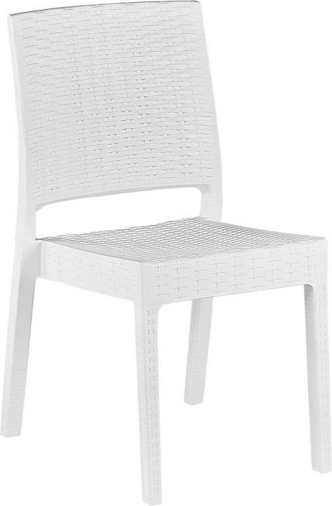Produktbild Beliani Gartenmöbel Set Rattanoptik weiss 4-Sitzer FOSSANO (80 cm)