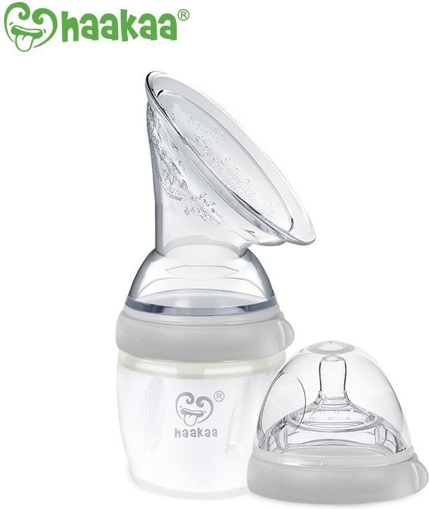 Image du produit Haakaa Génération 3 tire-lait + biberon Top Set 160ml - Gris