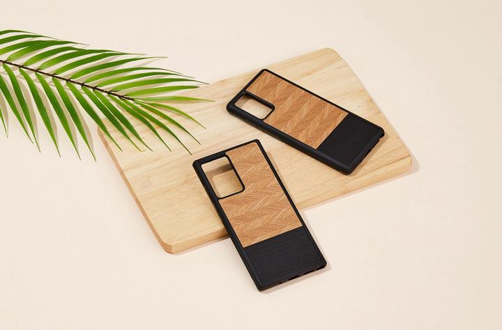 Produktbild Man.Wand &WOOD case for Galaxy Note 20 Ultra herringbone nero juodas (Samsung Galaxy Note 20 Ultra)