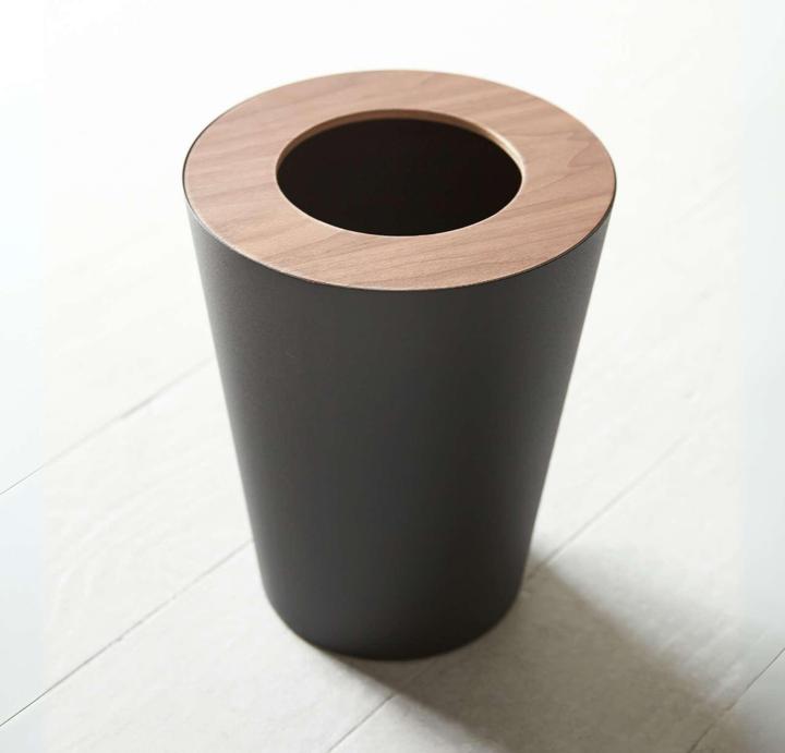 Actual product image Yamazaki - Trash Can Round - Rin - brown (1300 l)