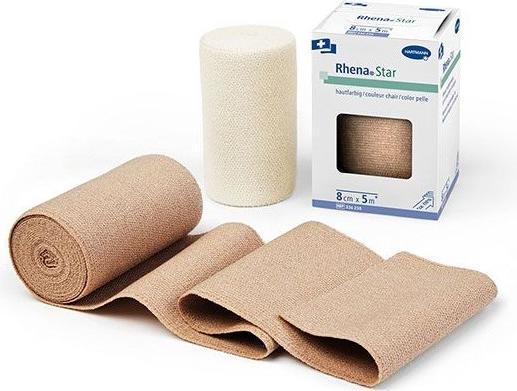 Produktbild Rhena Star L Elastische Binden 12cmx5m weiss