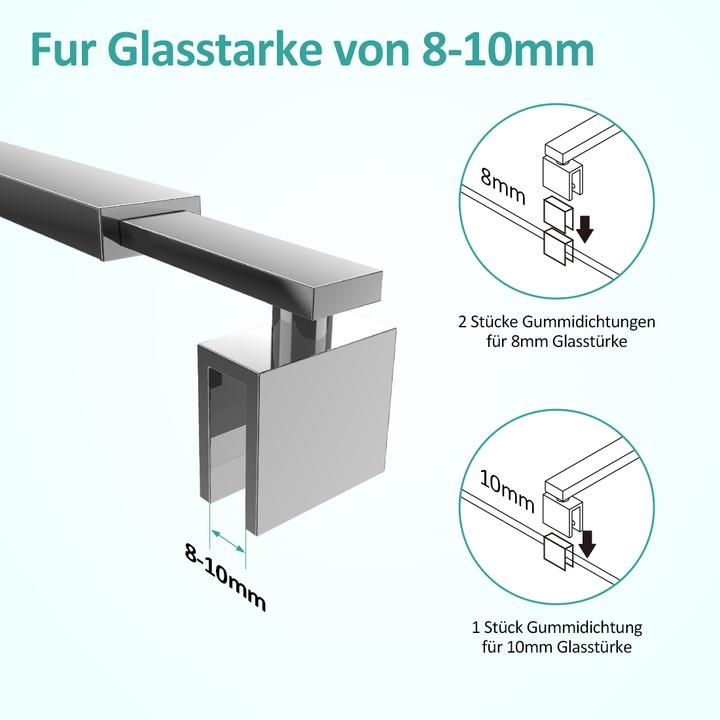 Produktbild Emke Wandhalterung Duschwandstabilisierung für Walk-in-Dusche für 8-10 mm Starkes Glas, L700-1200mm (70 cm)