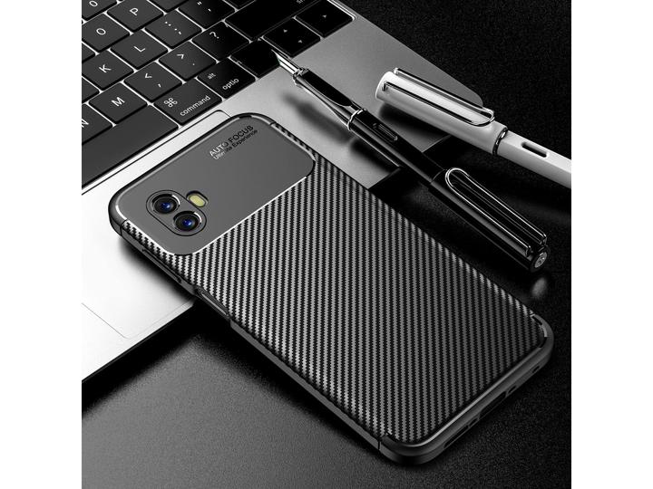 Produktbild Screenguard Samsung Galaxy Xcover6 Pro Hülle Carbon Design TPU Case (Samsung Galaxy XCover 6 Pro)