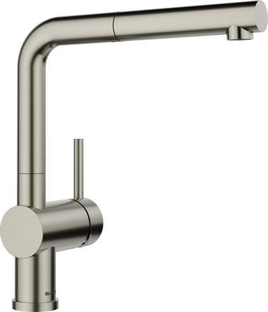 Actual product image Blanco LINUS-S satin platinum | High pressure | With pull-out hose | Backflow preventer | Ke
