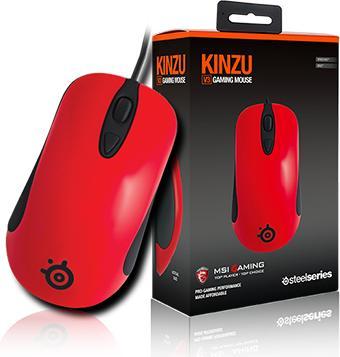 Actual product image SteelSeries Kinzu V3 Optical Gaming Mouse red, USB (Cable)