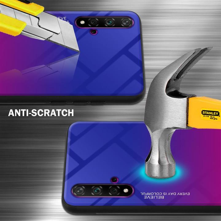 Produktbild Cadorabo TPU 2 Farben Glas Cover (Huawei Nova 5T, TCL 20S, Honor 20)