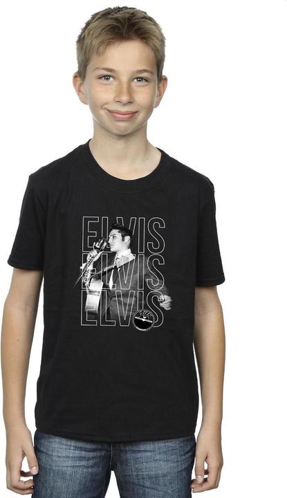 Actual product image Elvis Boys Triple Logo Portrait T-Shirt (152, 158)