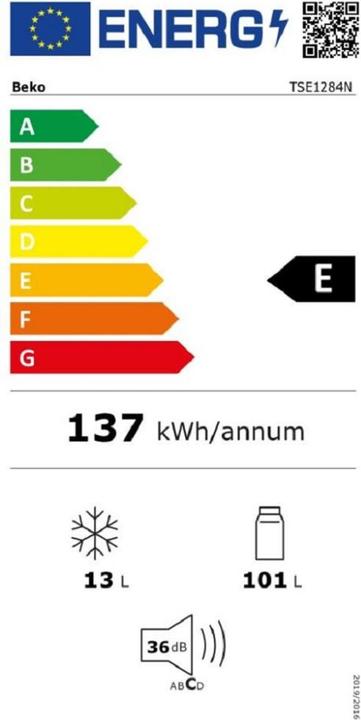 Energy Label Beko TSE1284N (114 l)