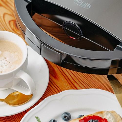 Produktbild Adler Sandwich Maker | AD 3069 | 750 W | Number of plates 1 | Black (EU-Stecker)