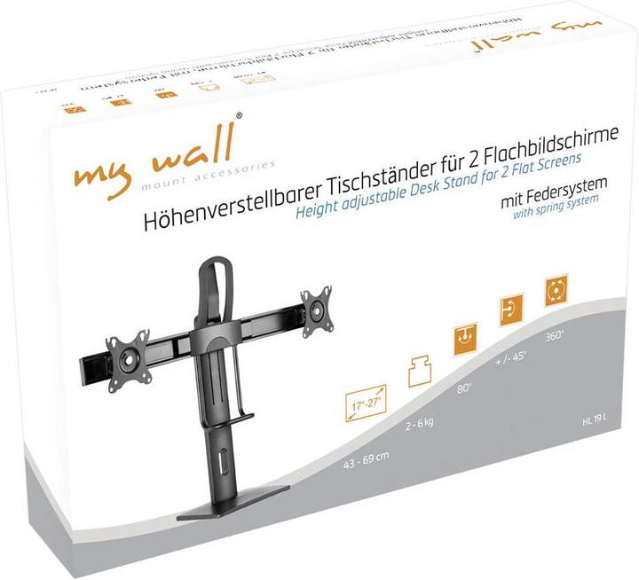 Produktbild myWall Monitor Tischhalterung Höhenverstellbarer Tischständer mit Federsystem (Tisch, 17")
