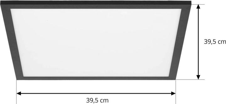 Image du produit Lindby Panneau LED Lamin carré noir 39,5 cm (1900 lm)