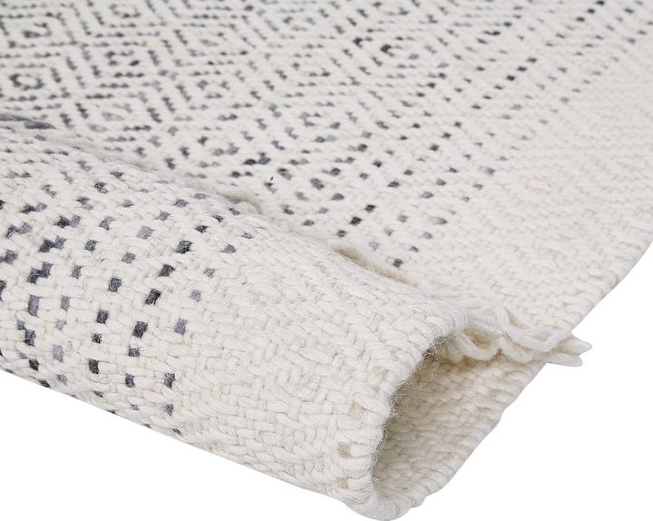 Produktbild Beliani Wollteppich Weiss/Grau 80 x 150 cm OMERLI (80 x 150 cm)