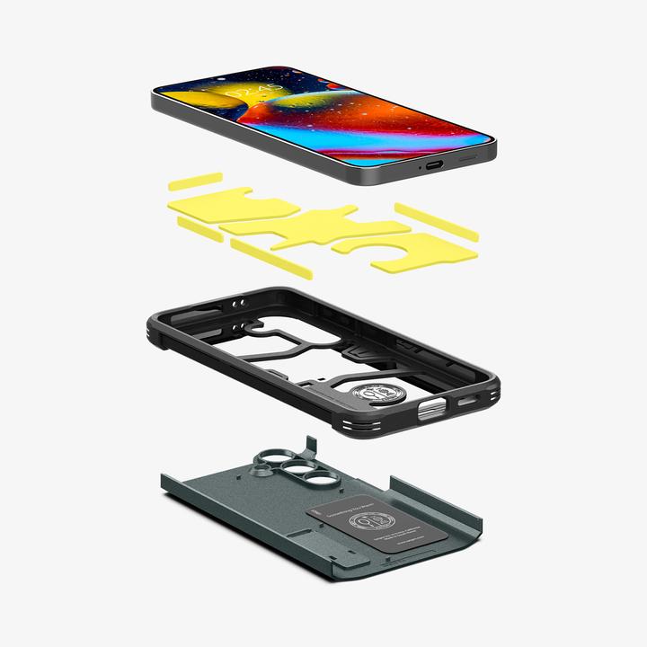 Produktbild Spigen Tough Armor Sam S24 S921 zielony/abyss green ACS07357 (Samsung Galaxy S24)