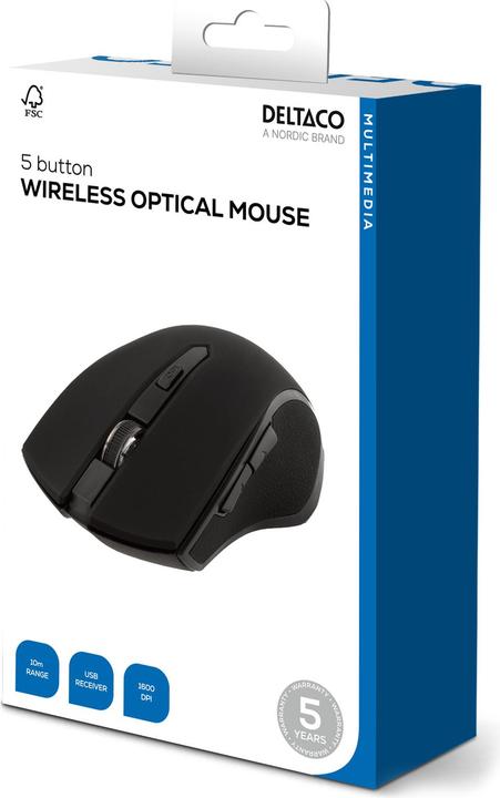Actual product image Deltaco wireless, black (Wireless)