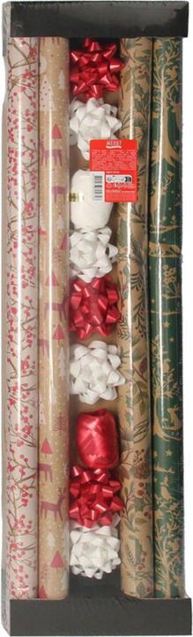 Produktbild No Name Geschenkpapier Kraft Set (Geschenkband, 11 x)