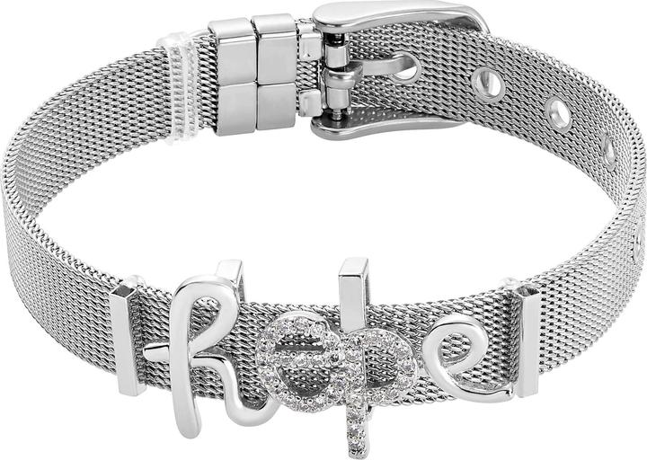 Actual product image Heideman Mesh bracelet Hope polished (100% stainless steel)