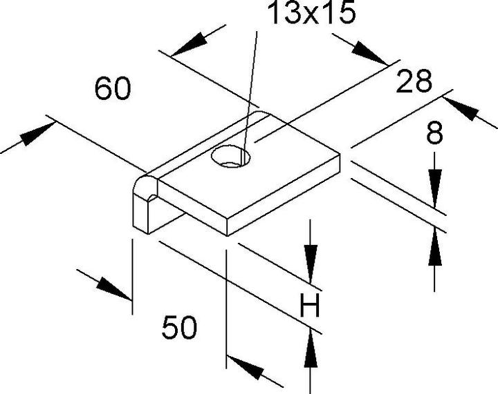 Actual product image Niedax Profile clamp, heavy HSKS 25 (0.05 m)