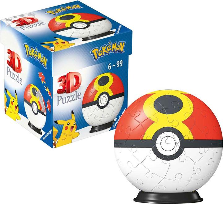 Produktbild Ravensburger 3D Puzzle 11628 - Puzzle-Ball Pokémon Pokéballs - Wiederball - (EN) Repeat Ball - für (54 Teile)