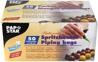 Produktbild Papstar LDPE-Spritzbeutel "Patisserie", transparent, 130 ml (Spritzbeutel, 130 ml)
