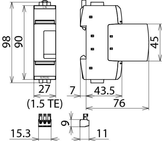 Actual product image Dehn 952938 DG SE H 1000 FM Surge arrester