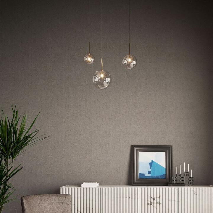 Immagine prodotto Ideal lux Lampada a sospensione EQUINOXE G4 ⌀150mm ottone bianco caldo 277370 (G4, 160 lm)