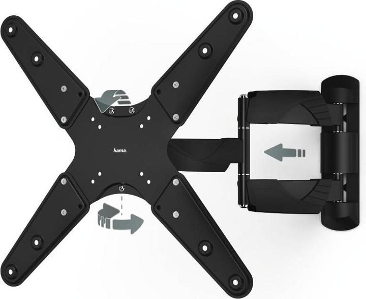 Image du produit Hama Support TV mural FULLMOTION, 3 étoiles, 142cm (56), 2 bras, noir (56", 35 kg)