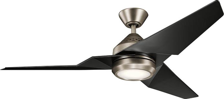 Actual product image Elstead Lighting Jade silent ceiling fan with LED light Ø152cm + remote control satin black (45 dB)