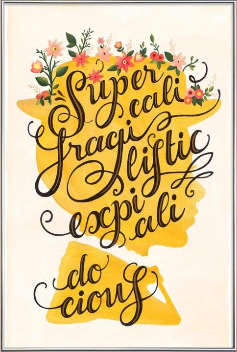 Produktbild Juniqe Supercalifragilisticexpialidocious - Draw Me A Song Project (13 x 18 cm)