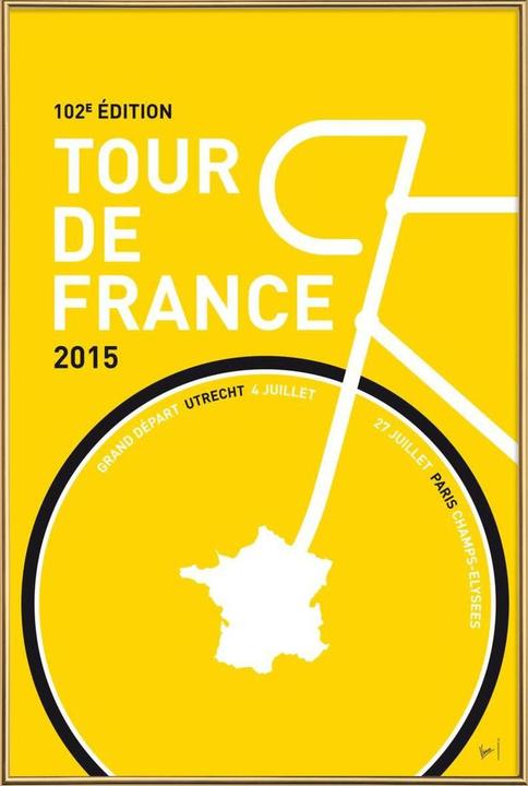 Produktbild Juniqe MY TOUR DE FRANCE MINIMAL POSTER 2015 - 2 (13 x 18 cm)