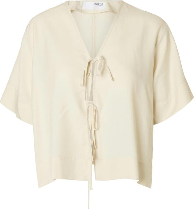 Selected Femme Vorn gebundene Top mit V-Ausschnitt