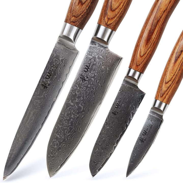 Actual product image Wakoli Damascus Knife Set of 4 EDIB Pro Series (17 cm)