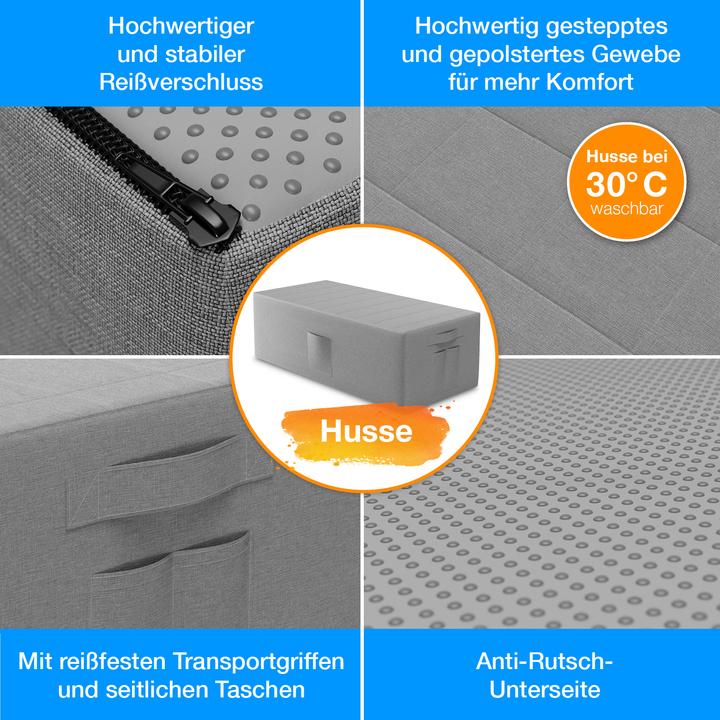Image du produit Bestschlaf Matelas pliable avec housse et sac de transport (140 x 195 cm, Noyau de mousse)