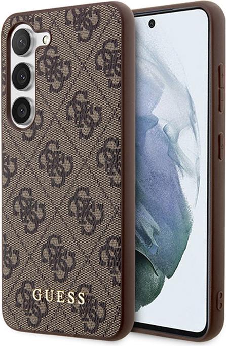 Produktbild Guess Gehäuse für S24+ S926 GUHCS24MG4GFBR Hardcase 4G Metall Gold Logo braun (Samsung Galaxy S24+)
