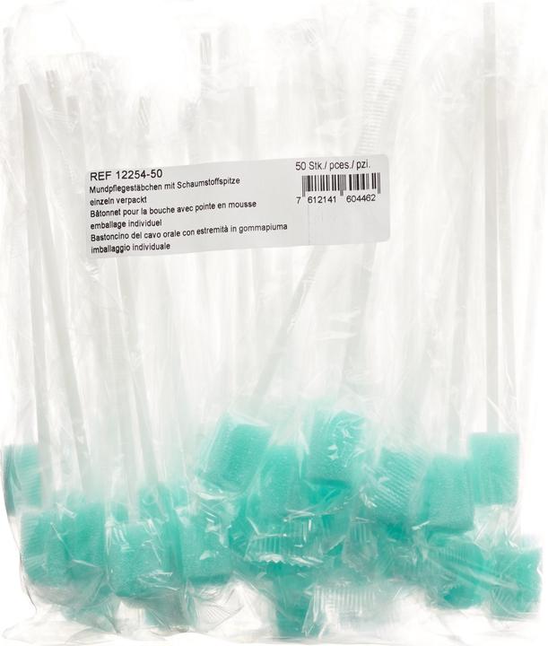 Produktbild Pepco Mundpflegestäbchen Schaumstoff einzel verpackt (50 x, 109 g)